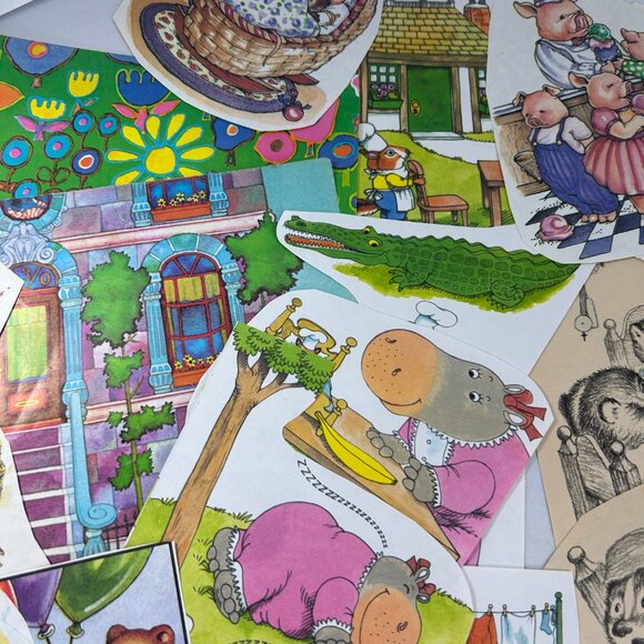 Ephemera Lot Scrapbooking Crafts Junk Journal Animals Nature Whimsical Vtg Pages - Picture 5 of 13